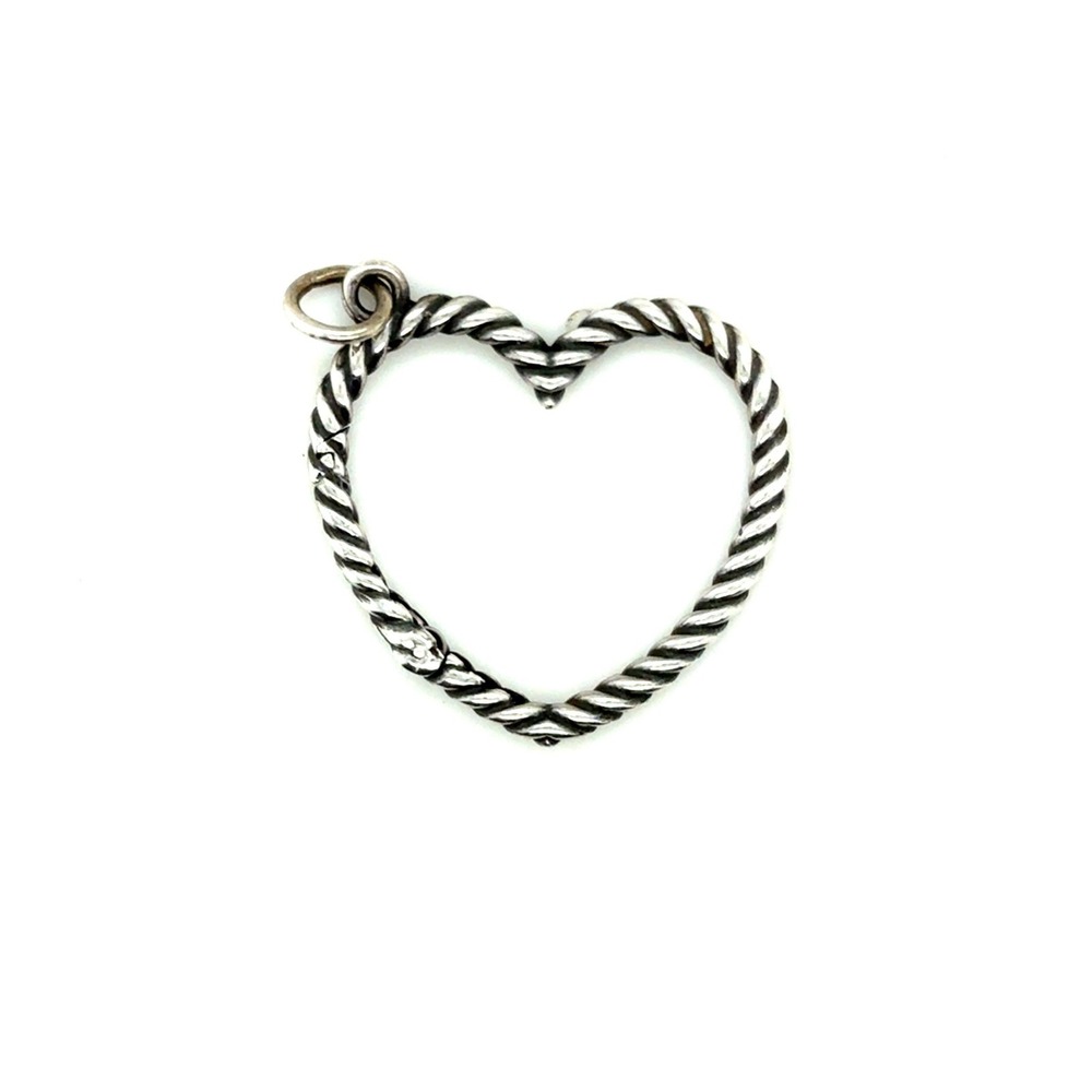 James Avery Sterling Silver Changeable Heart Charm Holder